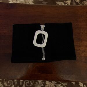 JW ANDERSON Black Knit Neck Warmer with Zipper